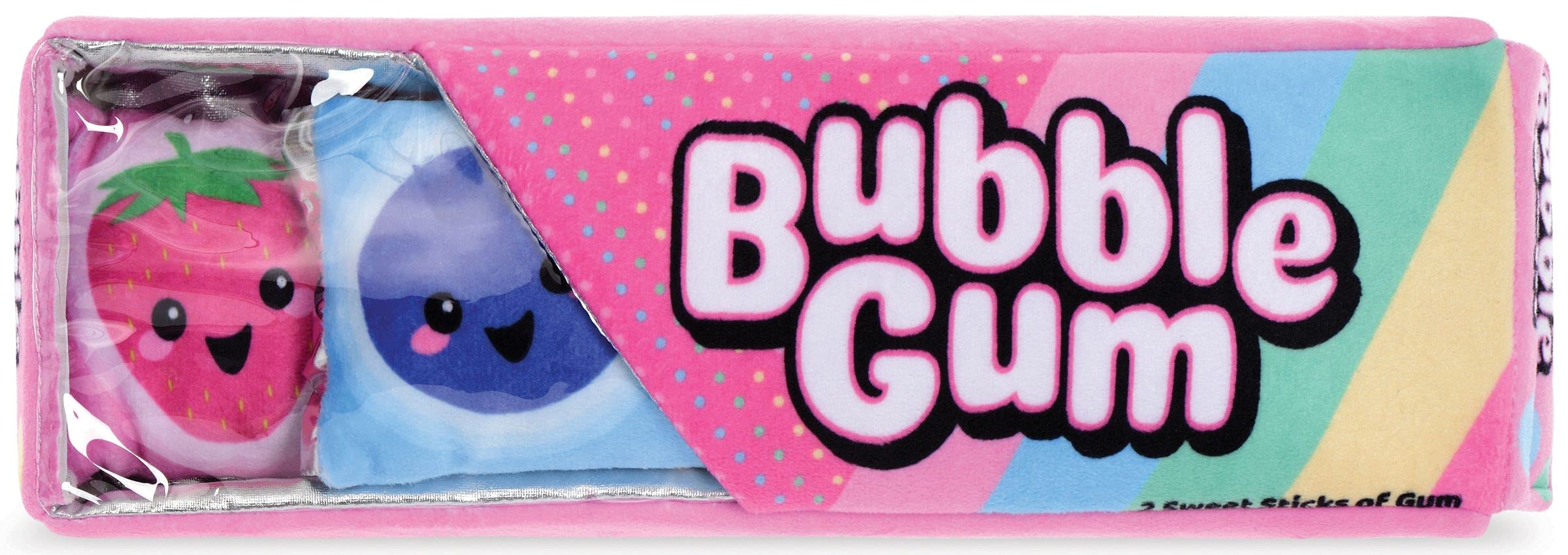 Iscream Play With Your Food! Pack Of Bubble Gum Scented Fleece Play Pillow Set With Embroidered Accents